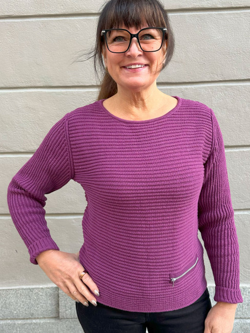 Tröja Zip lila från Skovhuus