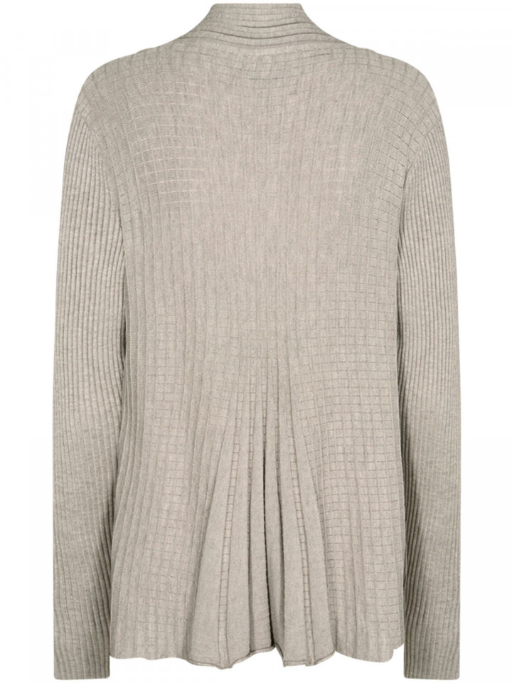 Finstickad kofta taupe från FREEQUENT