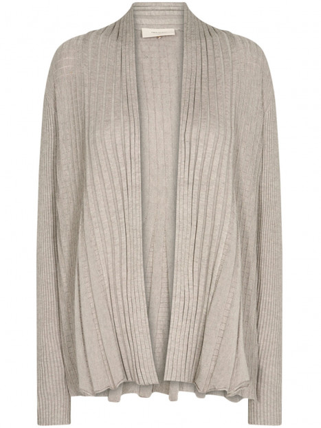 Finstickad kofta taupe från FREEQUENT