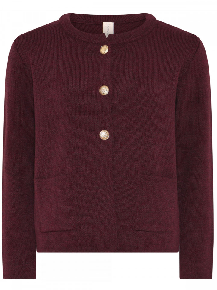 Kofta vinröd guldknapp från Skovhuus