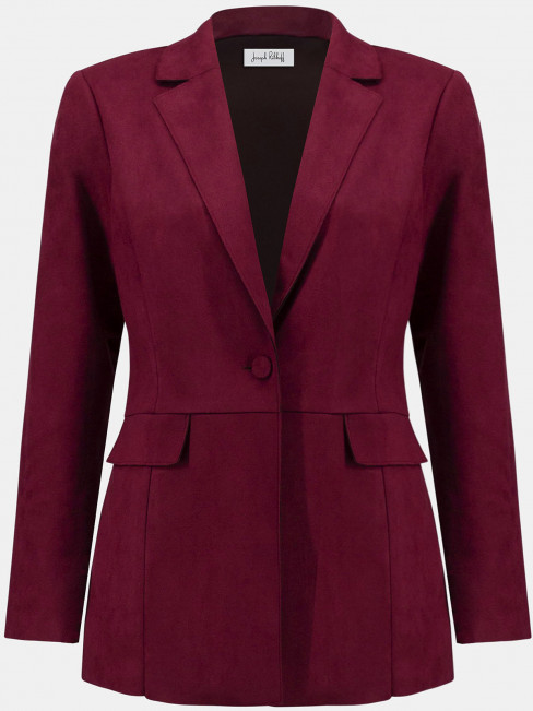 Kavaj i mockaimitation vinröd från Joseph Ribkoff