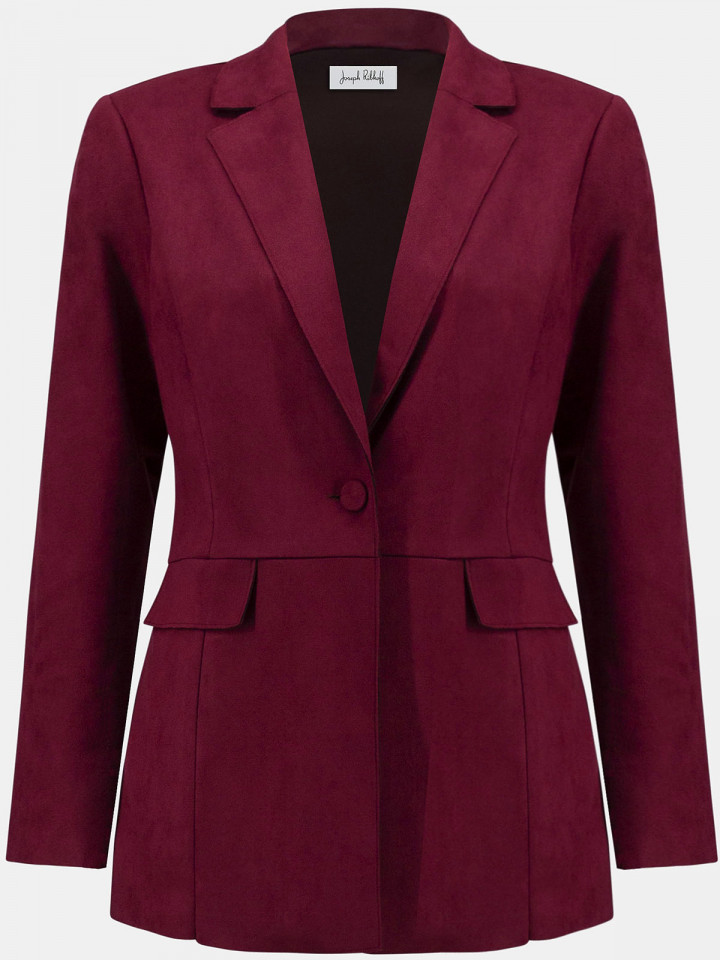 Kavaj i mockaimitation vinröd från...