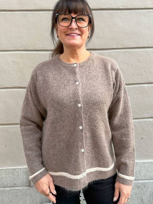 Mohairkofta taupe från Claire