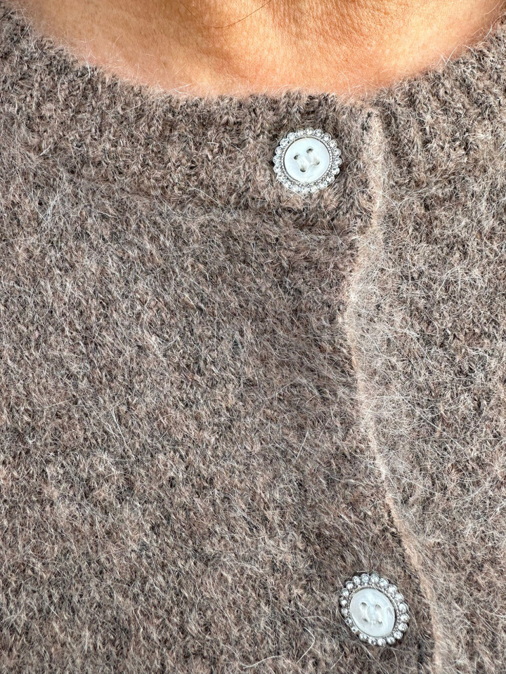 Mohairkofta taupe från Claire