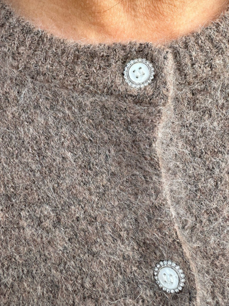 Mohairkofta taupe från Claire