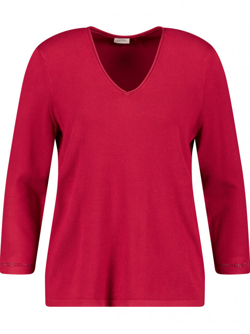 Finstickad tröja röd från Gerry Weber