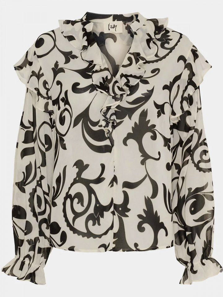 Chiffongblus Vibse Flounce Empire...