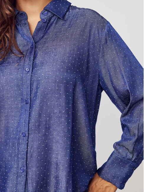 Skjorta Kate blå med strass från Isay 2