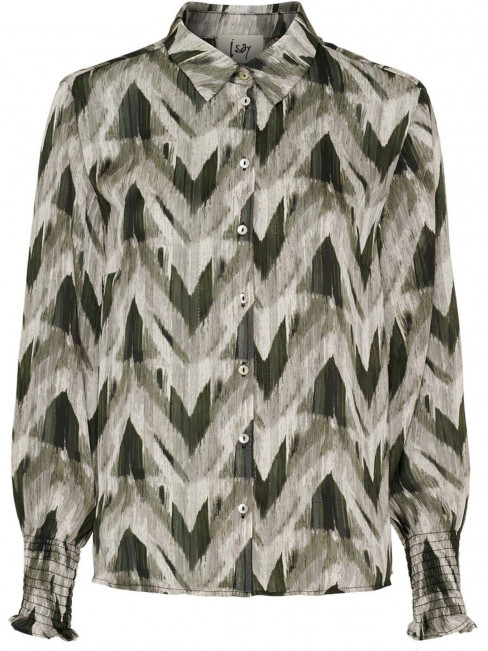 Chiffongblus Vibse Khaki från Isay