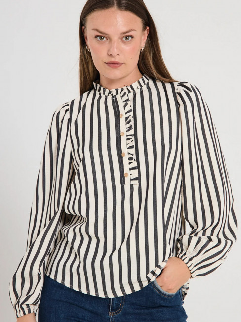 Randig blus svart-vit från FreeQuent