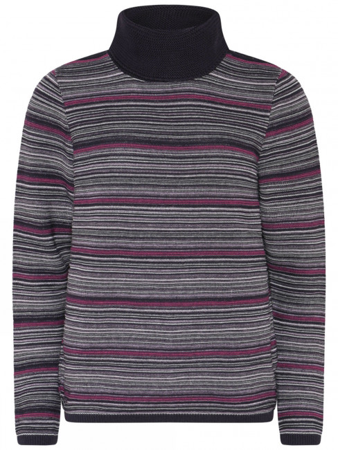 Stickad polotröja lila från Skovhuus