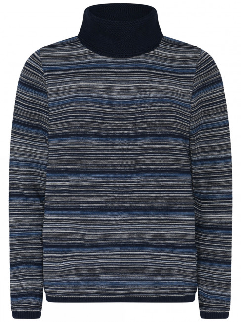 Stickad polotröja blå från Skovhuus