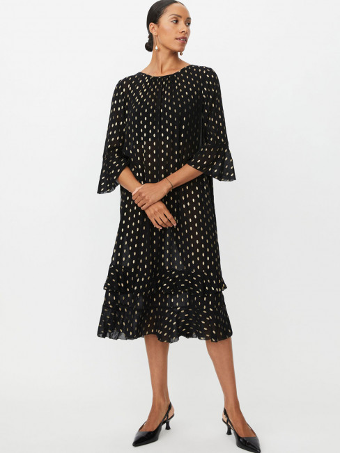 Klänning Nolessa guldprick svart från Masai