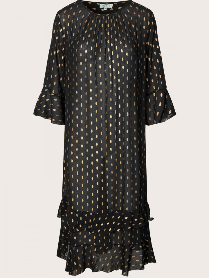 Klänning Nolessa guldprick svart från...