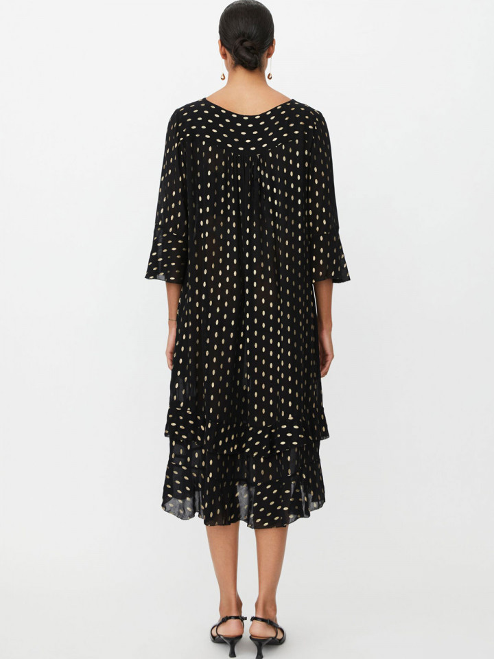 Klänning Nolessa guldprick svart från...