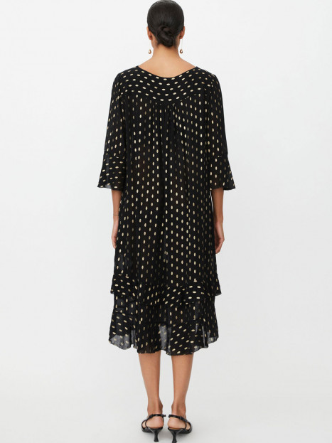 Klänning Nolessa guldprick svart från Masai