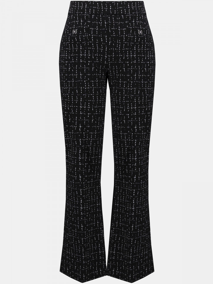 Elegant trikåbyxa svart flare från...