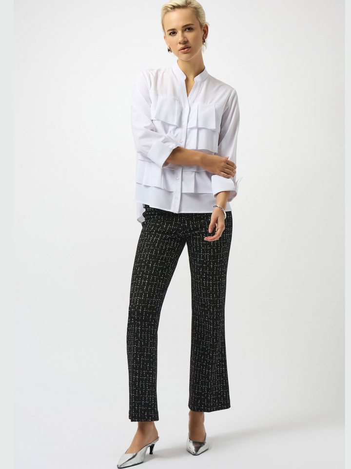 Elegant trikåbyxa svart flare från...