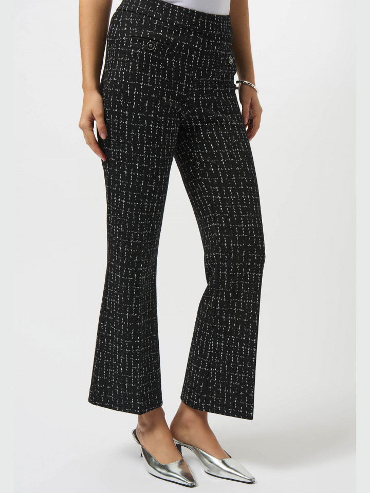 Elegant trikåbyxa svart flare från...