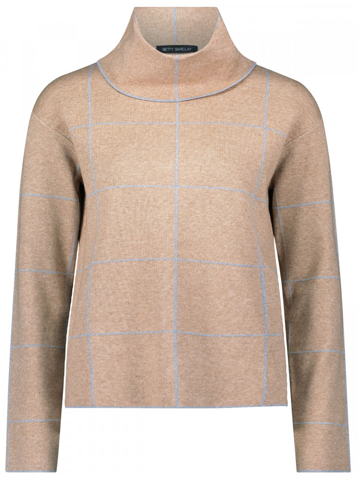 Finstickad polotröja beige från Betty...