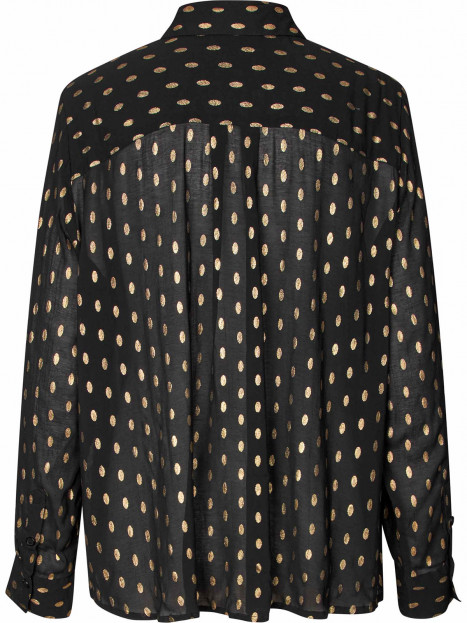 Knytblus Inoria svart guldprick från Masai