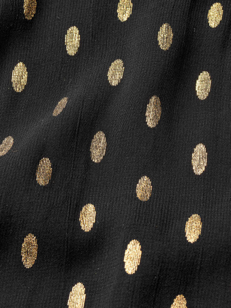 Knytblus Inoria svart guldprick från Masai