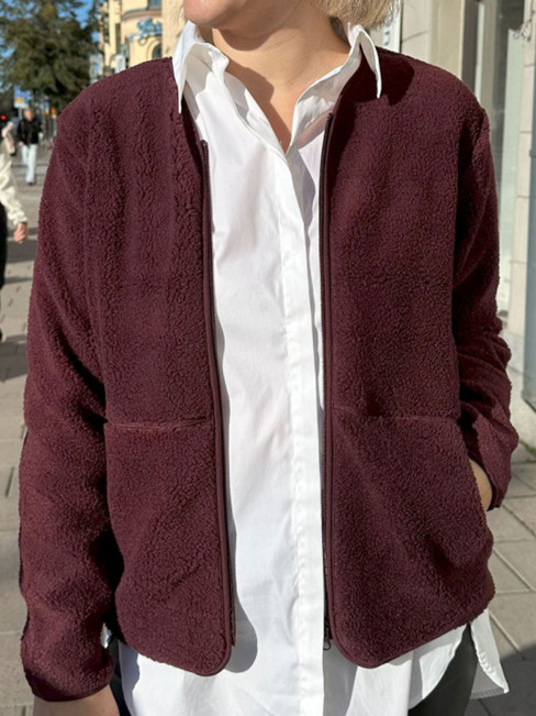 Teddyjacka vinröd från FreeQuent