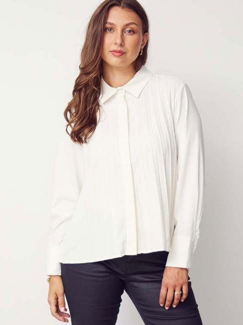 Blus Frida pleat gräddvit från Isay