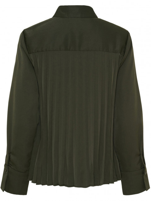 Blus Frida pleat mörk grön från Isay 2