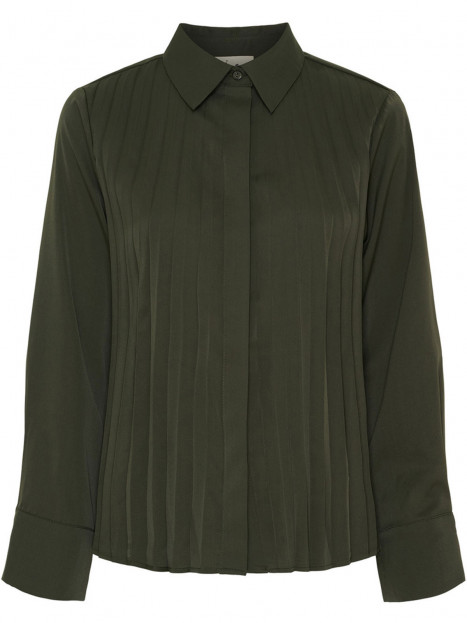Blus Frida pleat mörk grön från Isay