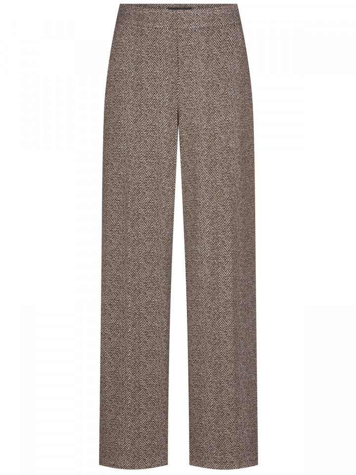 Mirakelbyxa Flanna herringbone brun från Stehmann