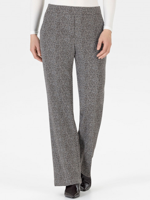 Mirakelbyxa Flanna herringbone svart/grå från Stehmann