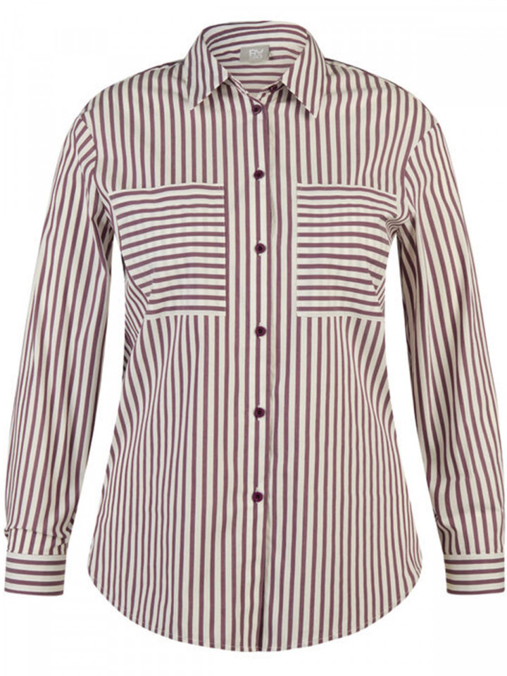 Randig skjorta vinröd från Rabe