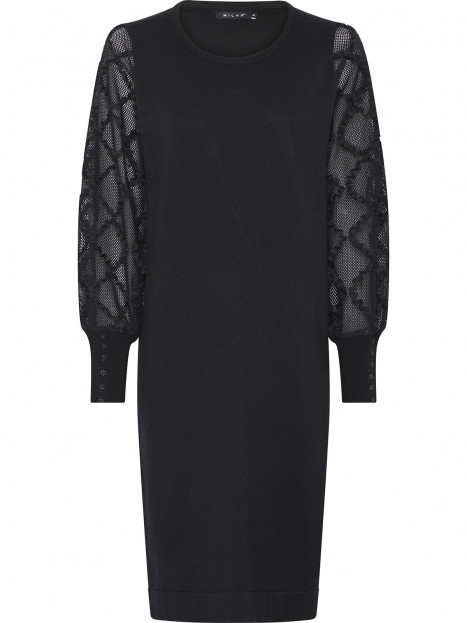 Finstickad klänning med dekor svart från Micha