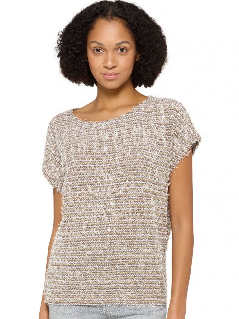 Stickad topp oliv/guld/silver från Betty Barclay