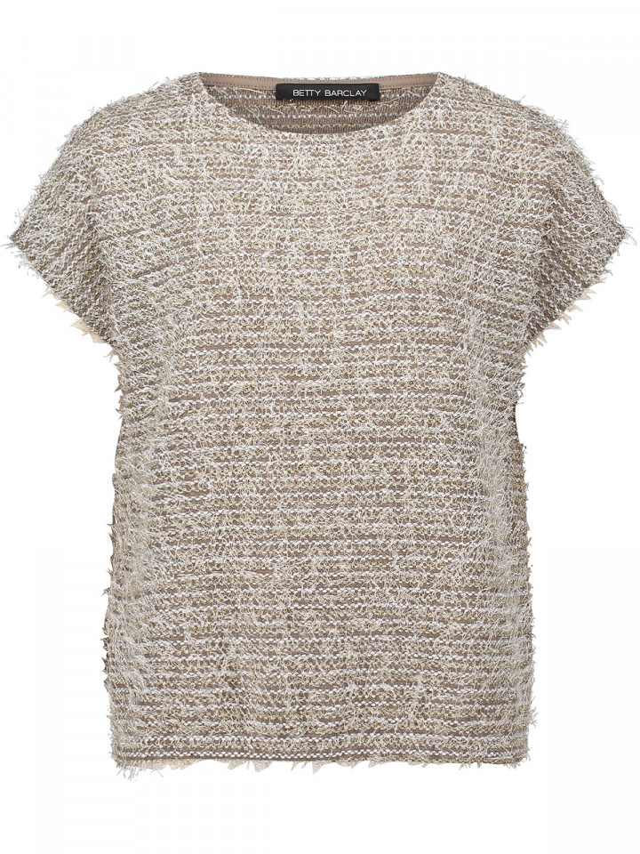 Stickad topp oliv/guld/silver från...