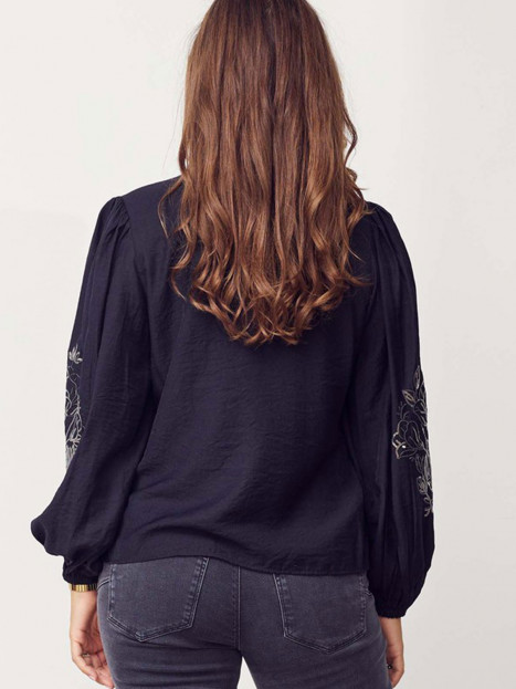 Blus Elly svart paljettdekor från Isay