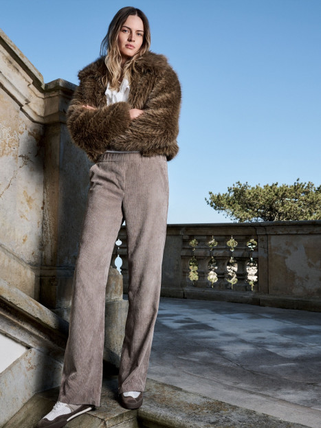 Manchesterbyxa Chiara taupe från Mac