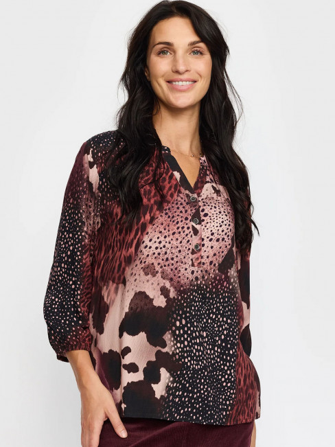 Viskosblus Maja vinröd från 2-BIZ