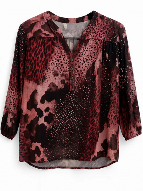 Viskosblus Maja vinröd från 2-BIZ