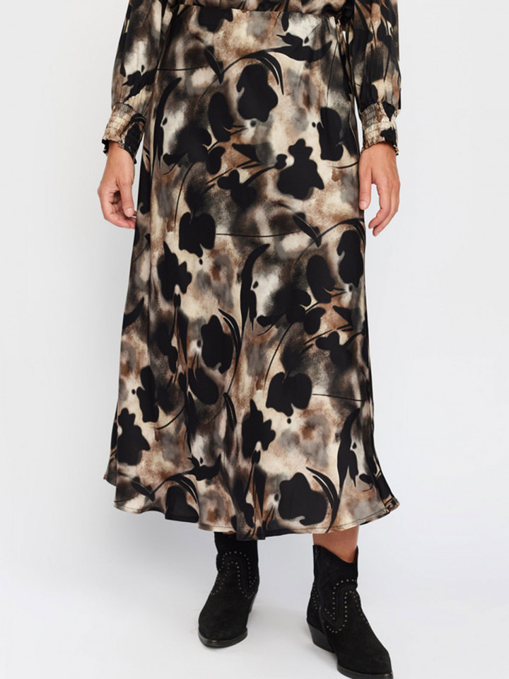 Satinkjol Georgina sand/brun/svart från 2-BIZ