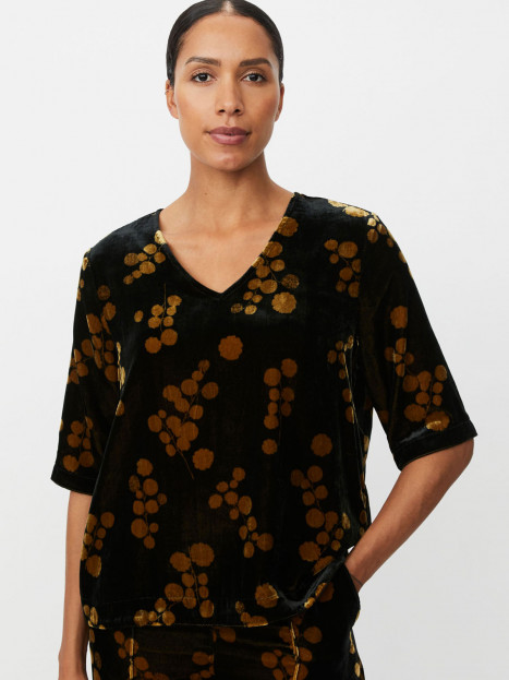 Sammetstopp Estela svart/guld frånMasai