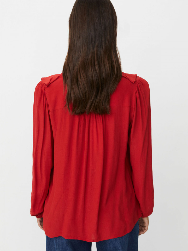 Viskosblus Beauna röd från Masai