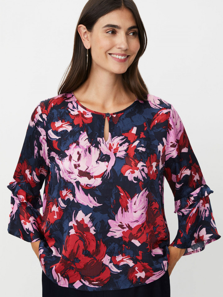 Blus Bimelda röd/blå från Masai