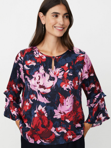 Blus Bimelda röd/blå från Masai