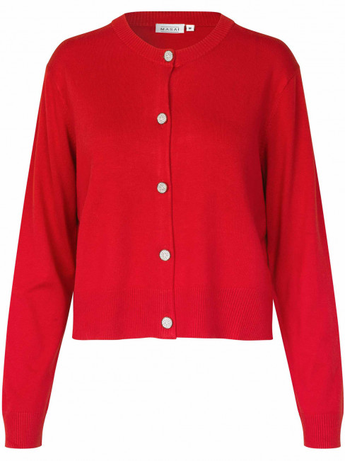 Kofta Liffa röd med strassknapp från Masai