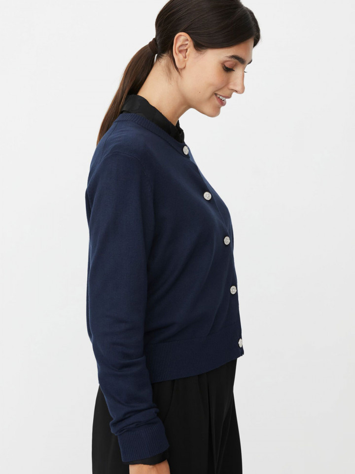 Kofta Liffa marin med strassknapp...