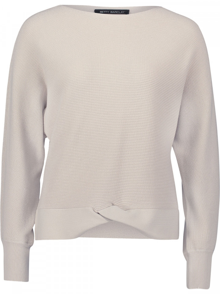 Stickad bomullströja Creme från Betty...