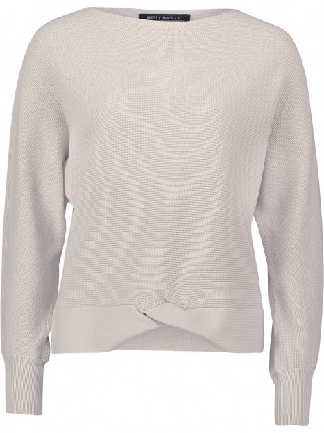 Stickad bomullströja Creme från Betty Barclay