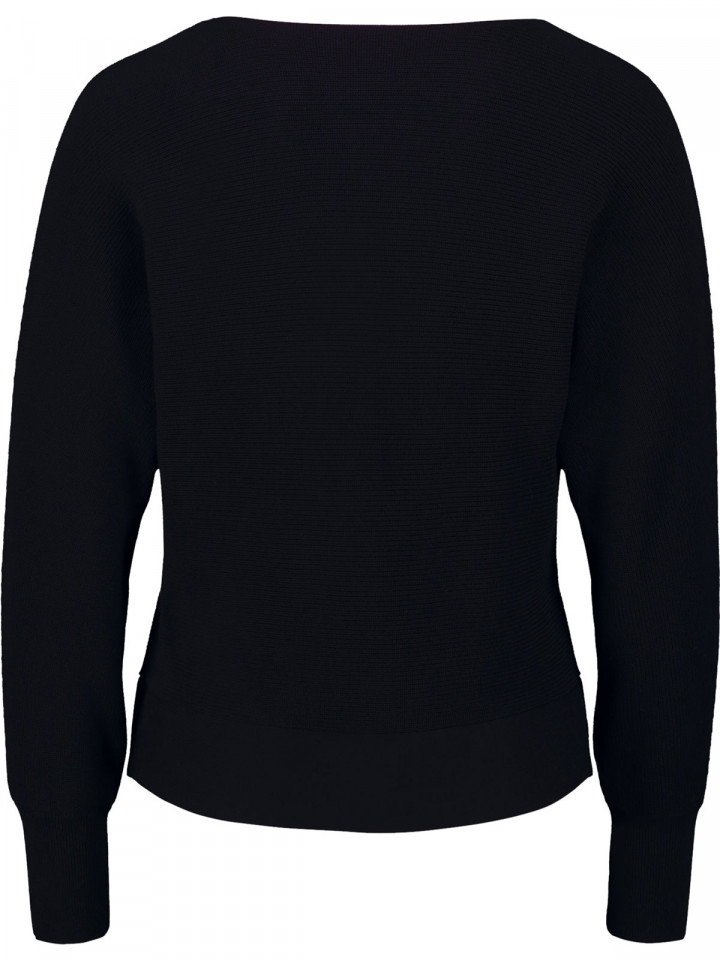 Stickad bomullströja svart från Betty...